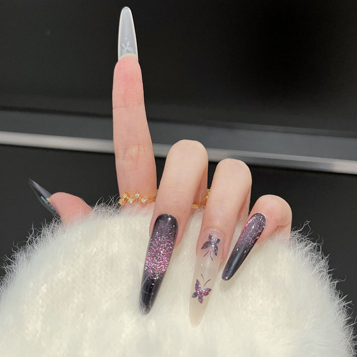 Künstlerisches Schmetterlings-verziertes Press-On Nail Art Set Karnz