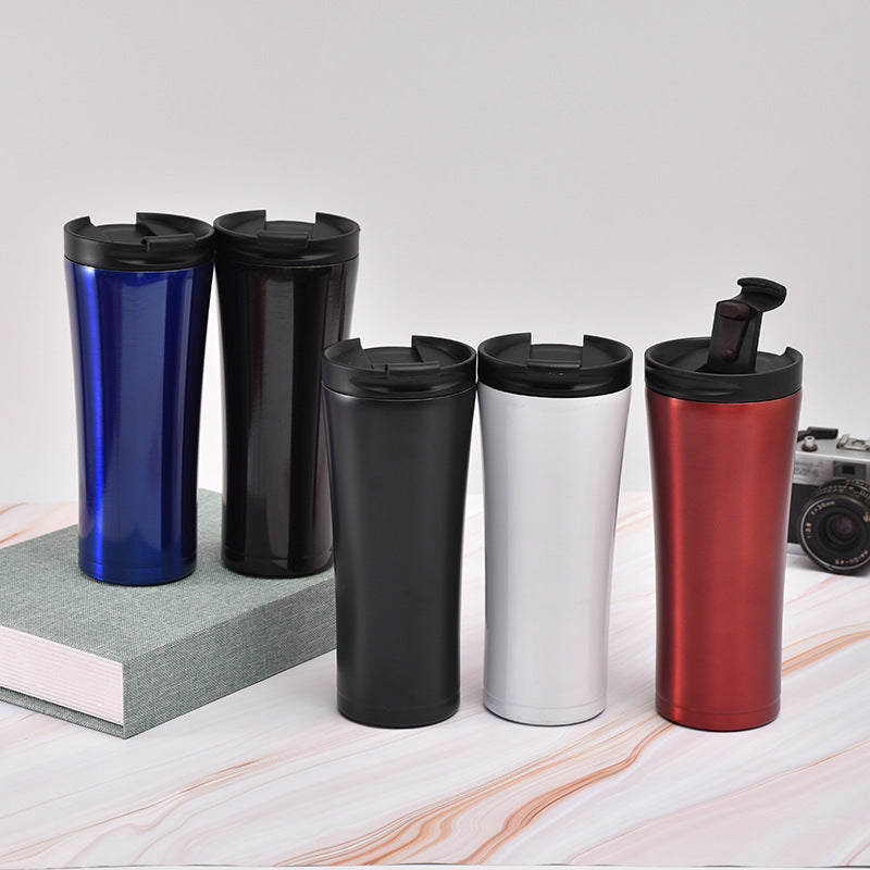 Damen eleganter Isolierkaffee-Becher mit praktischem Deckel Karnz
