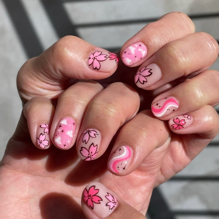 Blumen Design Nagelkunst Kit Karnz