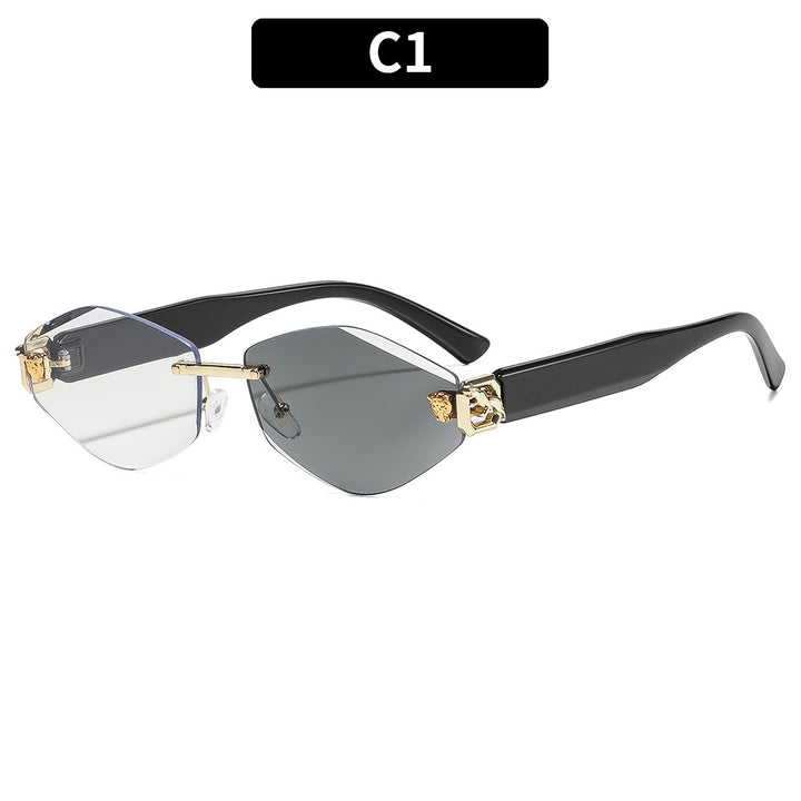 Elegante geometrische übergroße Sonnenbrille