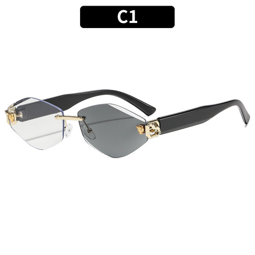 Elegante geometrische übergroße Sonnenbrille