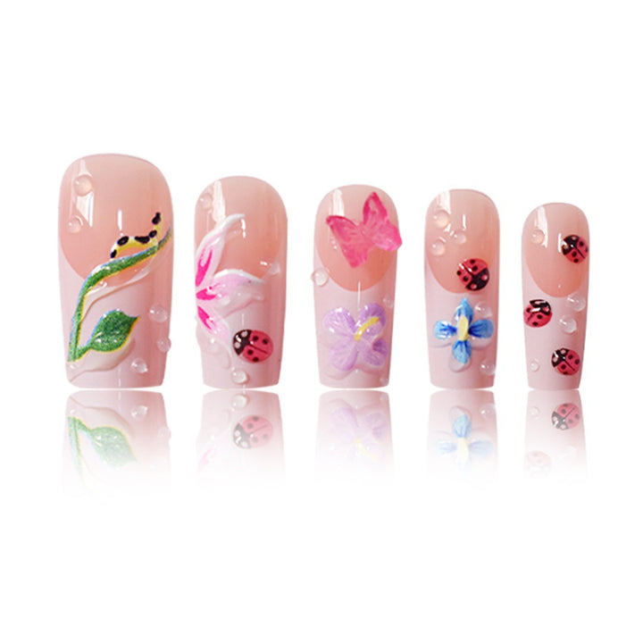 Floral Raised 3D Press-On Nail Set Karnz