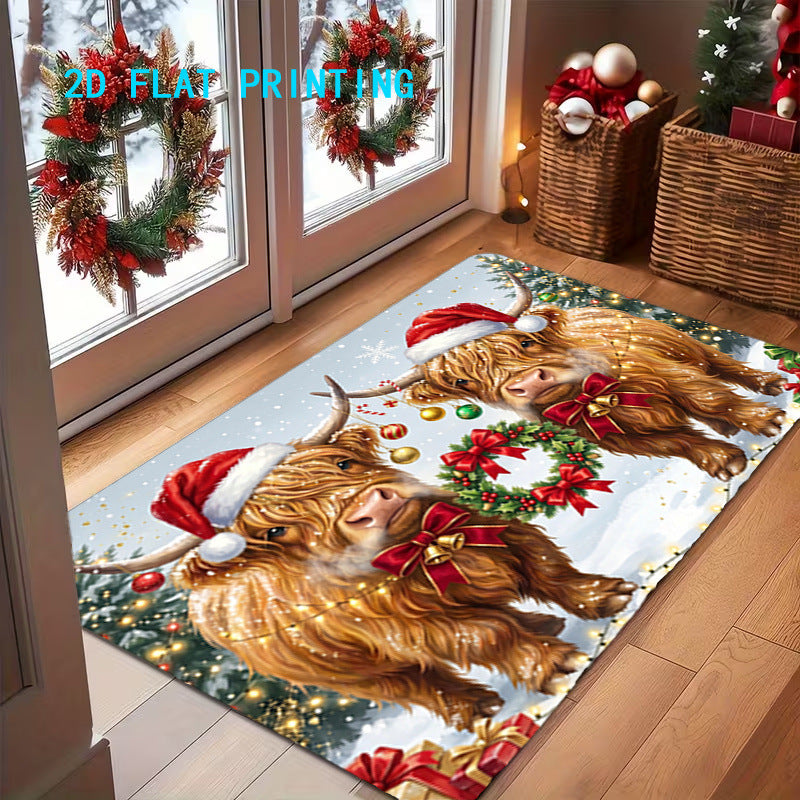 Festliche Weihnachtsmann-Themen-Türmatte