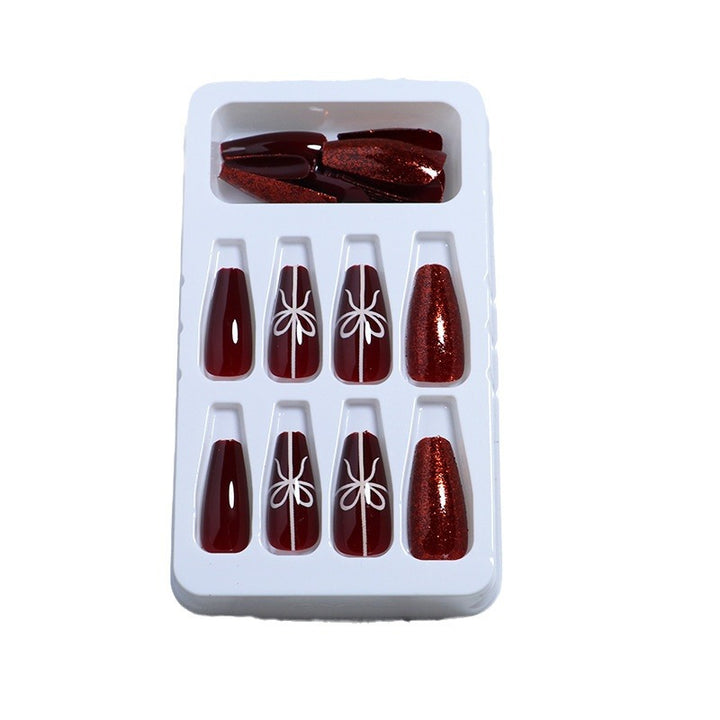 Künstlerisches Glitzer Druck-Nagelset Karnz