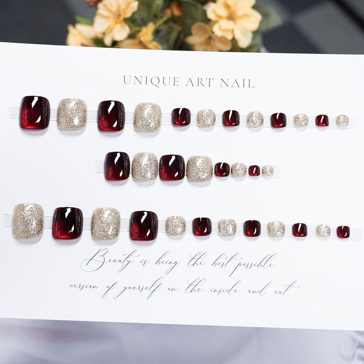 Glamourös Glitter Fußnagelkunst Karnz
