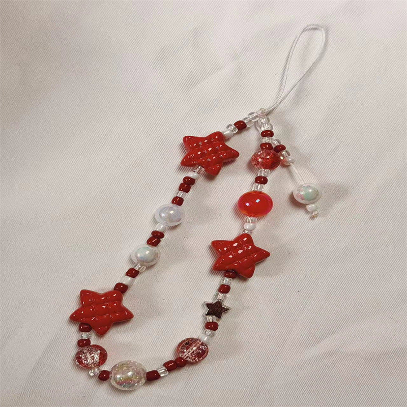 Dekorativer Stern Perlen Charm Lanyard Karnz