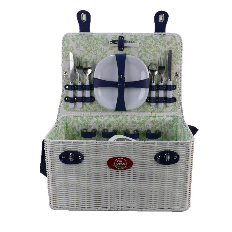 Damen Picknickkorb mit integriertem Geschirrset Karnz