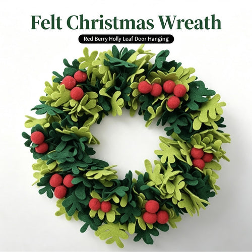 Festlicher Filz-Weihnachtskranz
