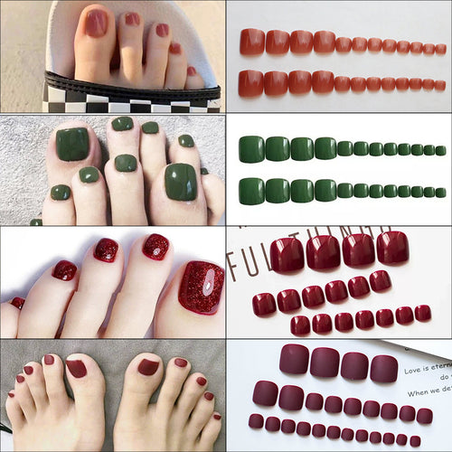 Premium Glossy Press-On Toenails Karnz