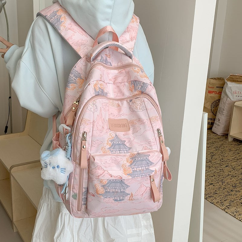 Stylische Illustrierte Rucksack Karnz