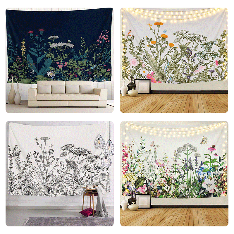 Florale Wandbehänge