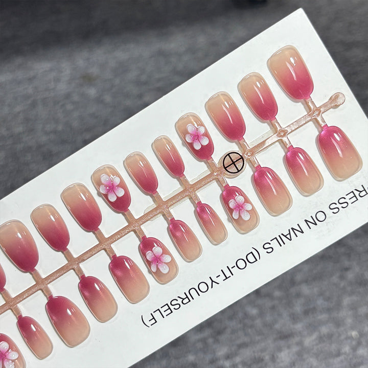 Floral Gradient Press-On Nail Set Karnz