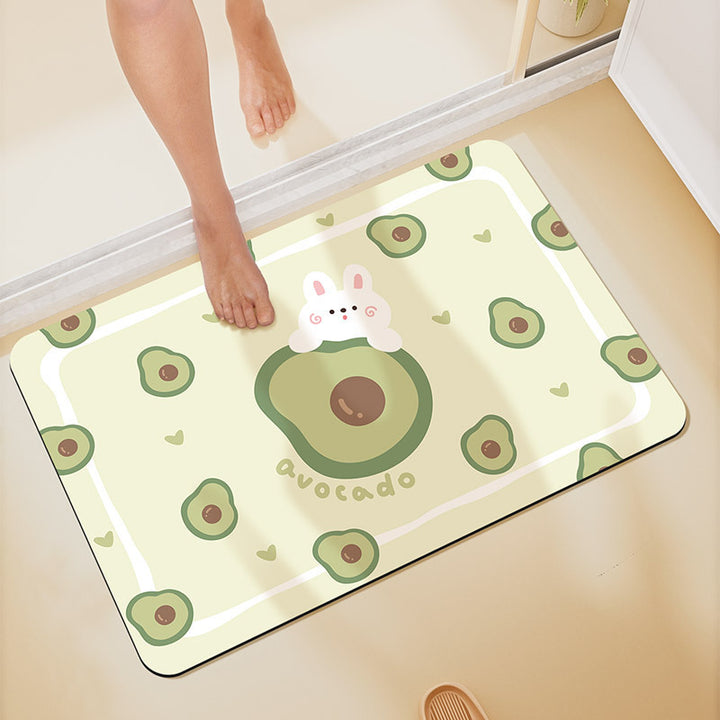 Verspielte Avocado-Themen Fußmatte