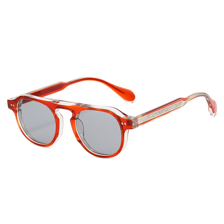 Retro-inspirierte übergroße runde Sonnenbrille Karnz