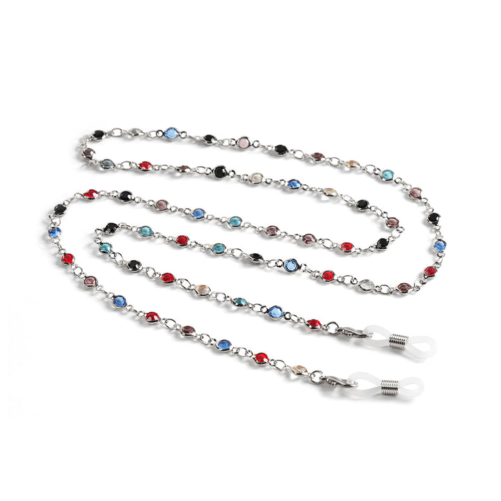 Stylische Edelstein Brillen Kette Karnz
