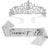 Damen Glamouröse Tiara mit strassverziertem Design Karnz