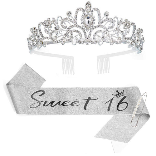 Damen Glamouröse Tiara mit strassverziertem Design Karnz