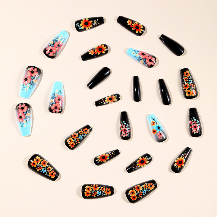 3D Floral Acryl Nagelkunst Erweiterungen Karnz