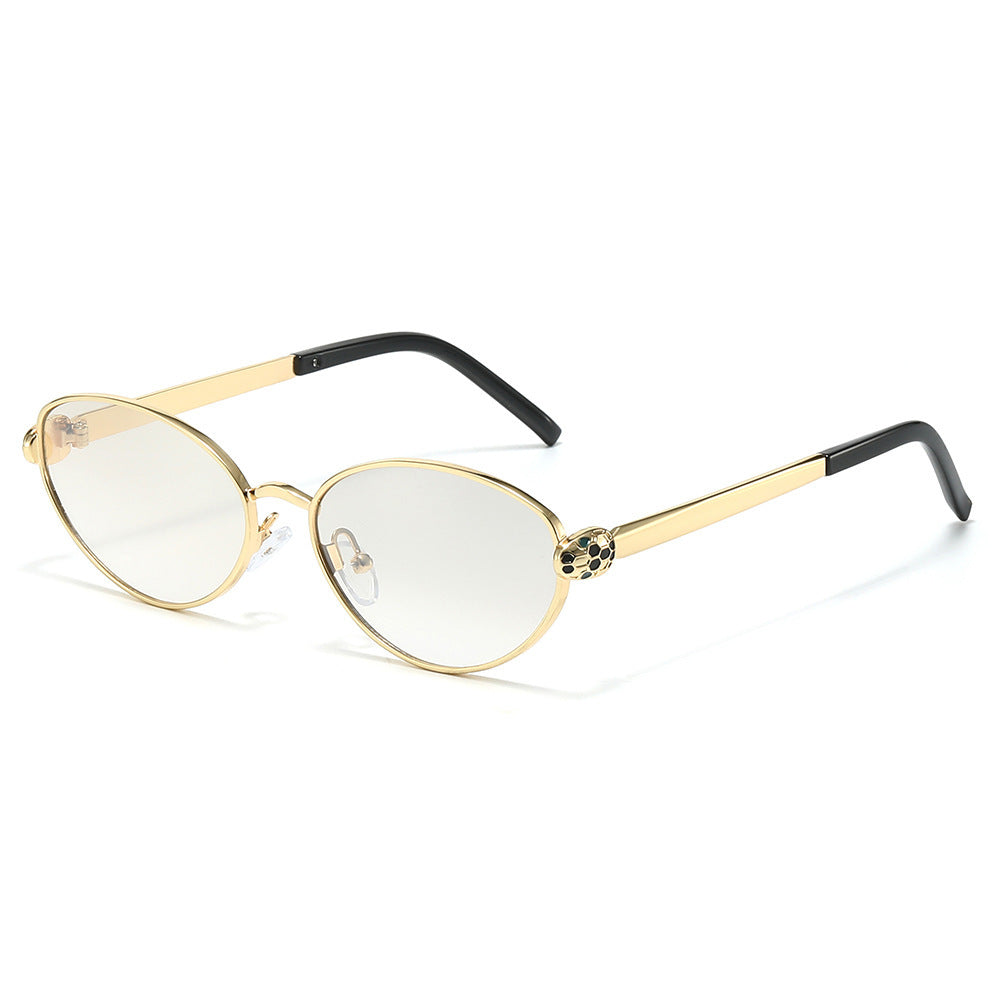 Chic Cat-Eye Sonnenbrille mit luxuriösen goldenen Akzenten Karnz