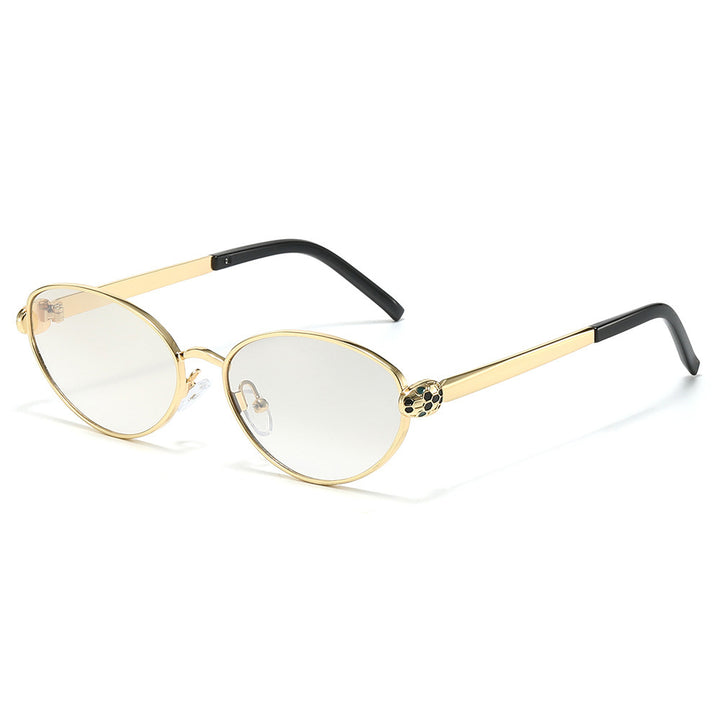 Chic Cat-Eye Sonnenbrille mit luxuriösen goldenen Akzenten Karnz