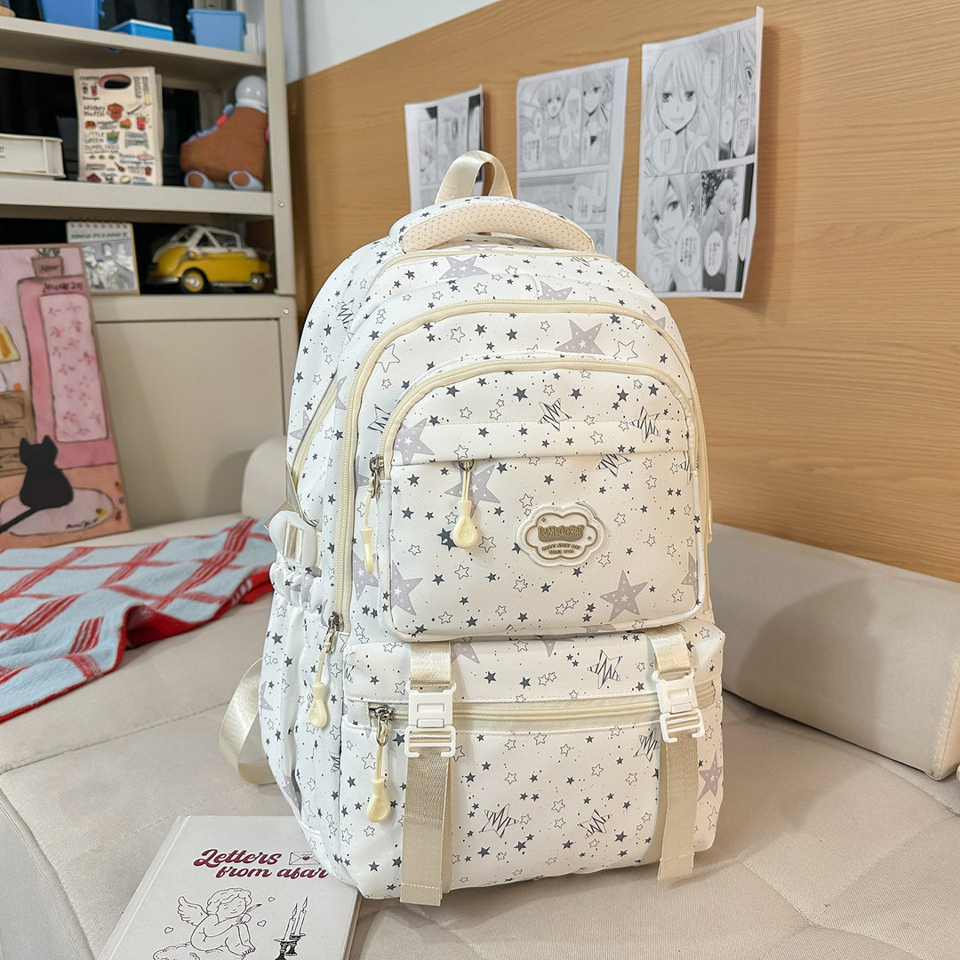 Trendiger Sternenprint Mehrfachfach-Rucksack