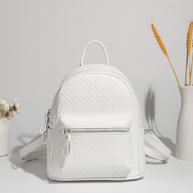 Gewebter Leder Mini-Rucksack Karnz