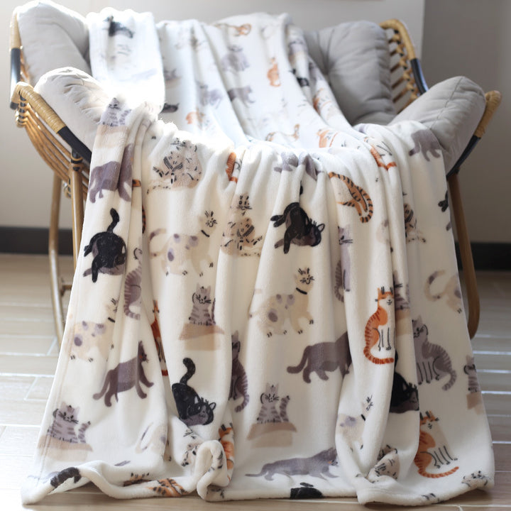 Gemütliche Einhorn-Design Fleece Hoodie Decke