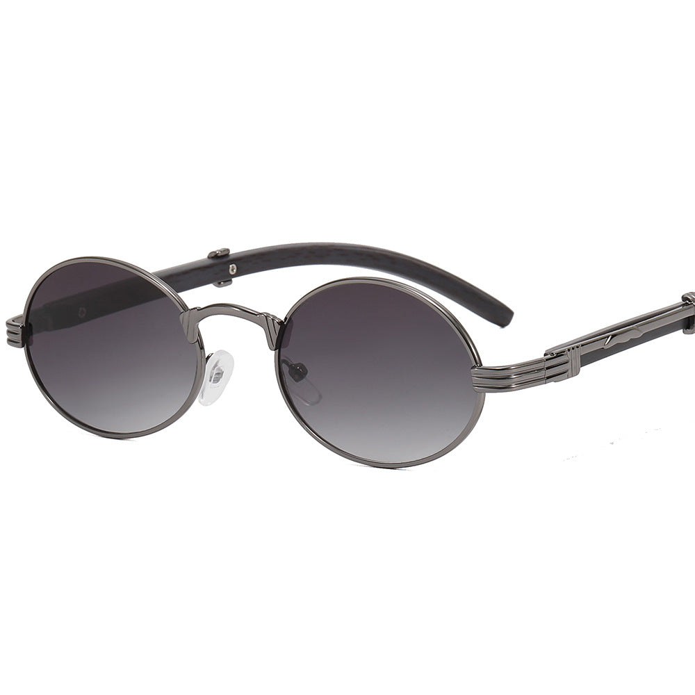 Damen runde Designer-Sonnenbrille mit innovativem Metallrahmen Karnz