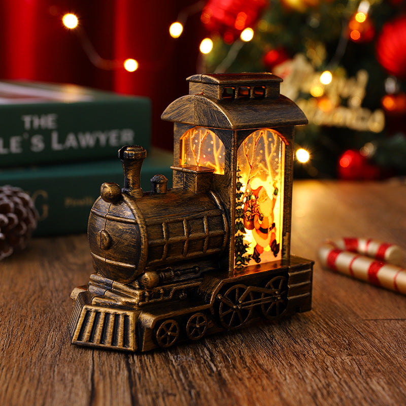 Nostalgische Weihnachtszug-Laterne Karnz