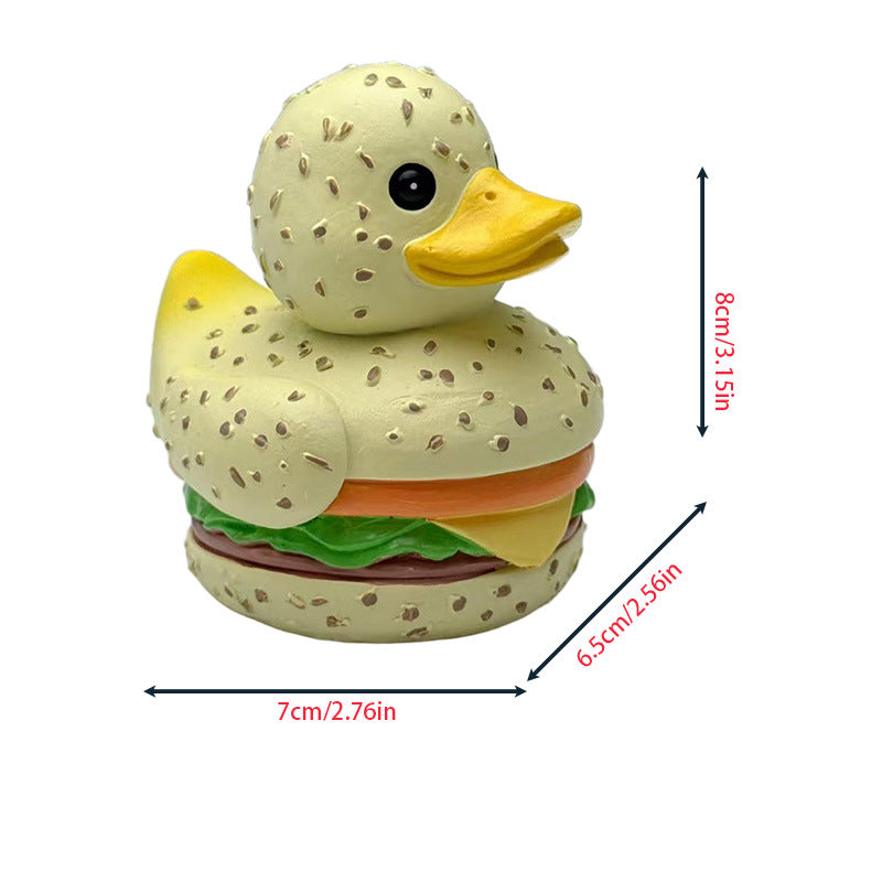 Lustige Gummiente im Hamburger Design Karnz