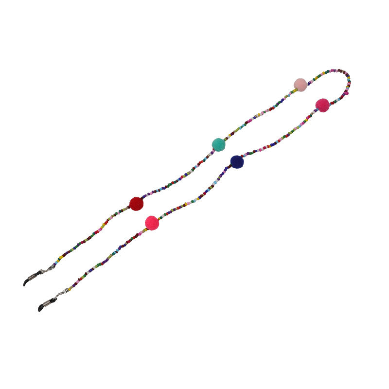 Bunte Perlen Brillen Kette Karnz