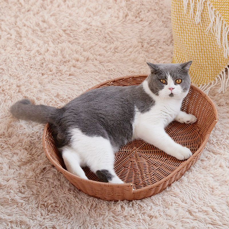 Katzenbett Aus Rattan Karnz