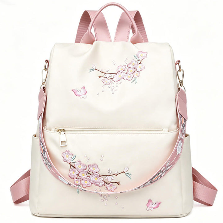 Damen bestickter Blumen Rucksack Karnz