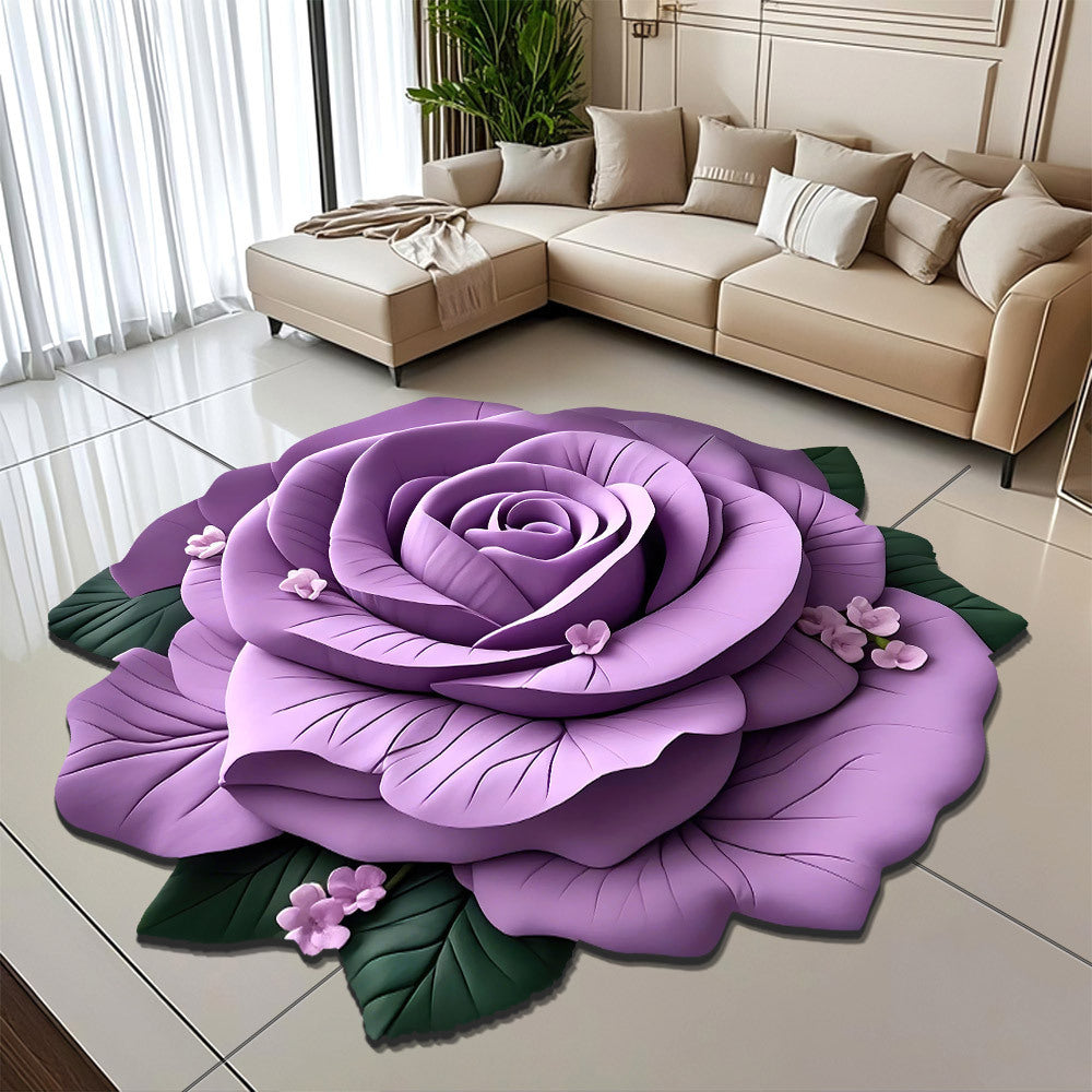 Floral-Themen Plüsch Bereichsteppich
