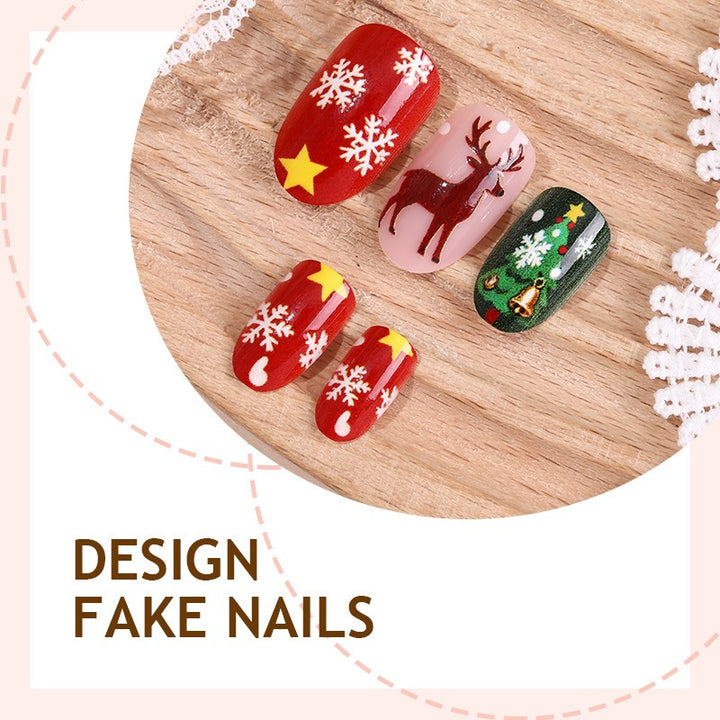 Kunstnagelset mit Weihnachtsmotiven und festlichen Designs Karnz