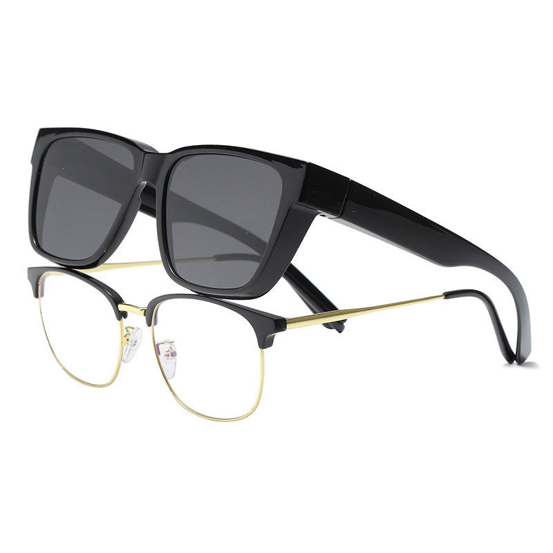 Damen moderne quadratische Sonnenbrille mit robustem Rahmen Karnz