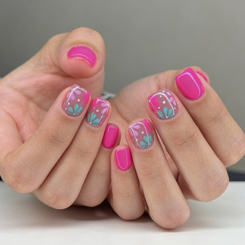 Künstlerische Florale Gel Nagelkunst Karnz