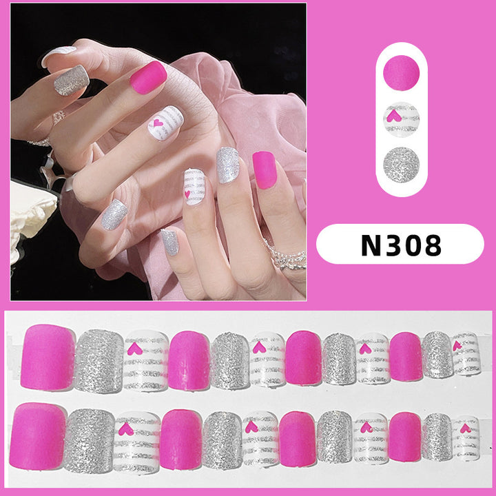 Blumenmuster Press-On Nagelset