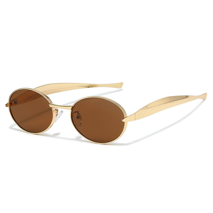 Futuristische ovale Rahmen-Sonnenbrille Karnz