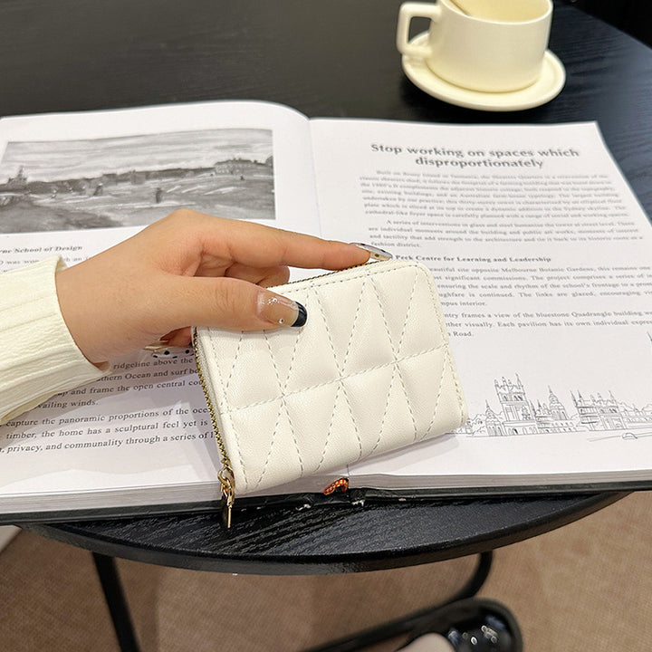 Gepolsterte zippered kompakte Brieftasche