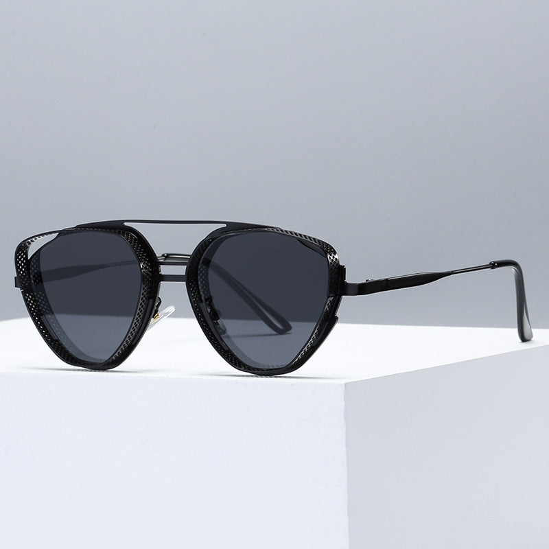 Damen extravagante Sonnenbrille im modernen Polygon-Design Karnz