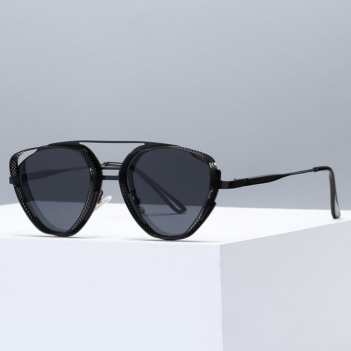 Damen extravagante Sonnenbrille im modernen Polygon-Design Karnz