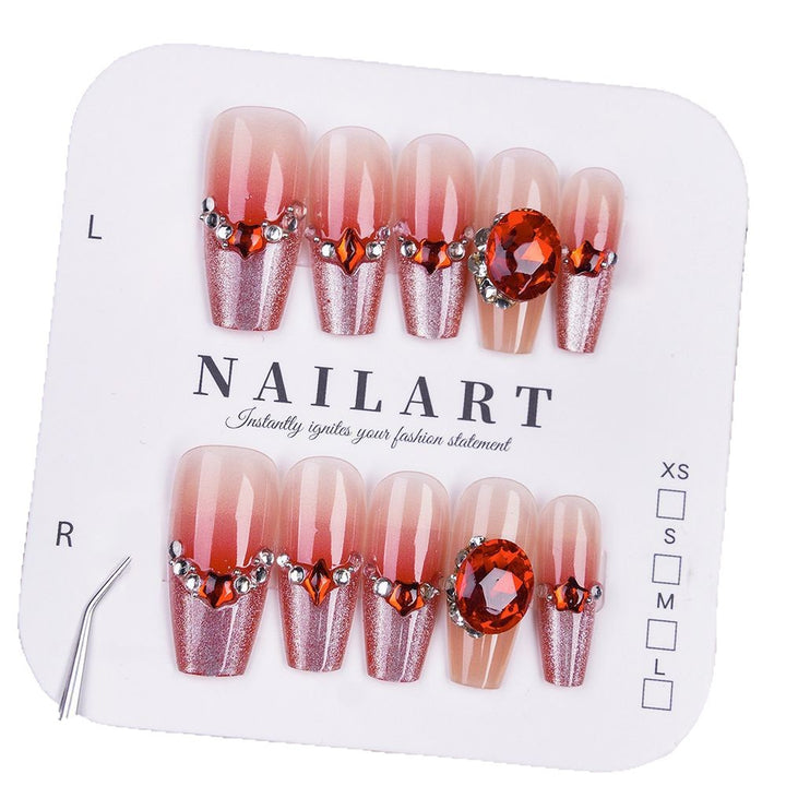 Dekorative Luxus Press-On Nagelset Karnz