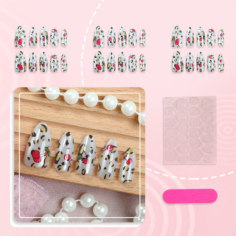 Dekorativer Kirschblüten Press-On Nail Art Set
