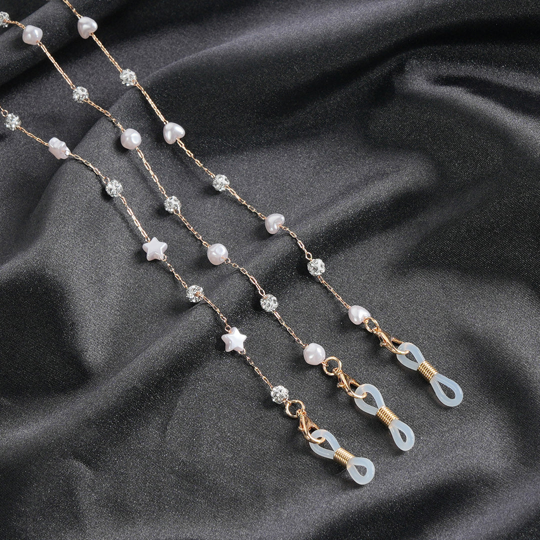 Elegante Perlenbrille Kette Karnz