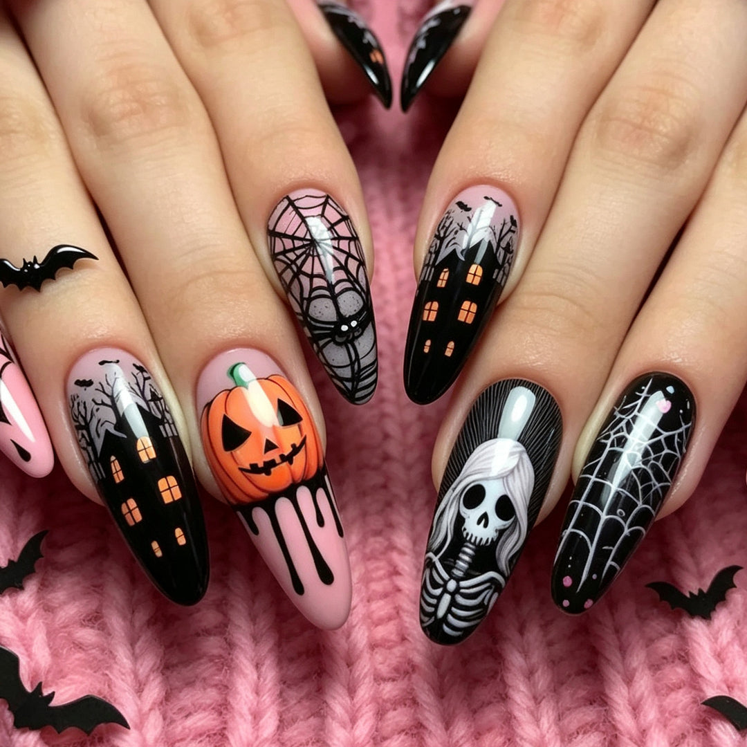 Themenbezogene Halloween Nagelkunst Karnz