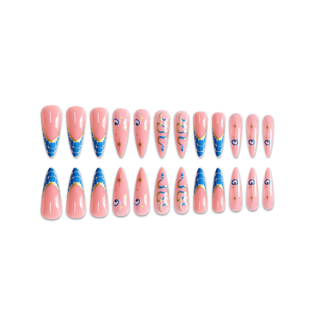 Fantasy-Themen Stiletto Press-On Nail Art Karnz