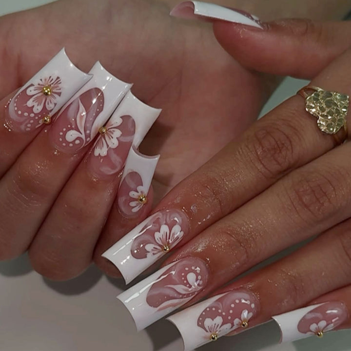 Elegante Blumen 3D Nagelkunstverlängerungen Karnz 1789713260