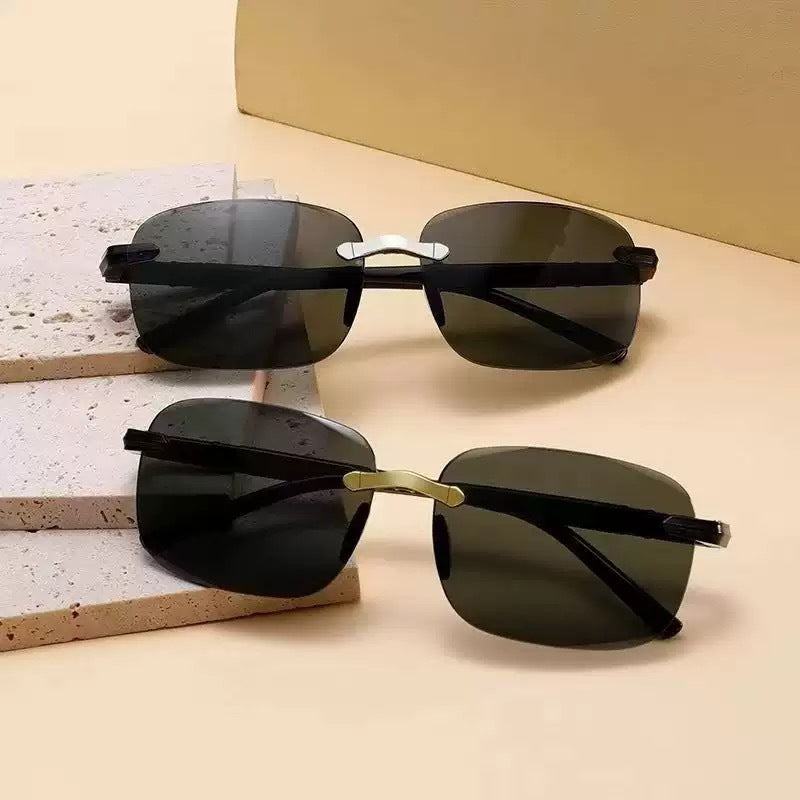 Moderne oversized rechteckige Sonnenbrille Karnz