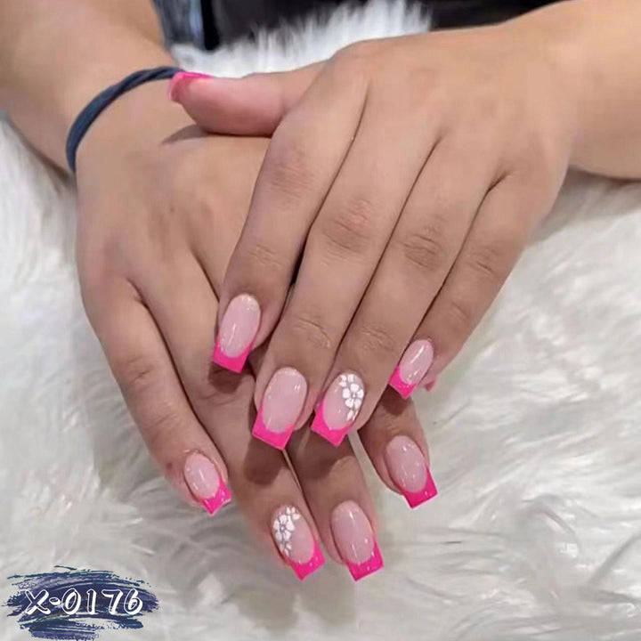 Floral Accent Acryl Nagelkunst Set